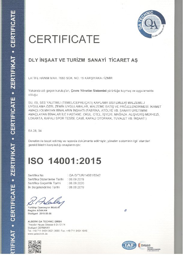 ISO 14001:2015 Belgesi